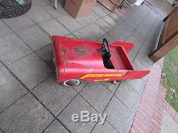 Vintage Pedal Toy Fire Truck