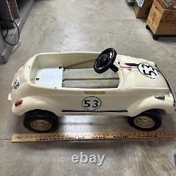 Vintage Plastic & Steel Child's Volkswagen Pedal Car For Parts Or Repair