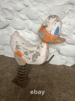 Vintage PlayWorld Systems Cast Aluminum Ride On Playground Equipment DUCK