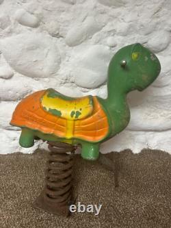 Vintage PlayWorld Systems Cast Aluminum Ride On Playground Equipment TURTLE