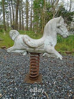 Vintage Playground J E Burke Hobby Horse Ride-on Spring Ride Toy