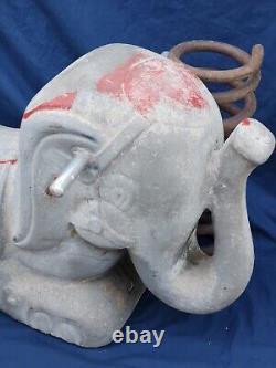Vintage Playground Spring Ride-On Elephant By Gametime With Spring Saddle Mattes