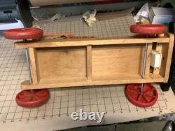 Vintage Playland Lines Wood Train OH-5 with working whistle RIDE ON