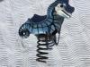 Vintage Playworld Systems Playground Cast Aluminum Seahorse Ride On Spring Toy