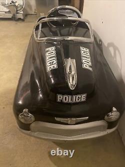 Vintage Police Highway Patrol Metal Pedal Car