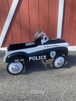 Vintage Police No 54 Metro City's Finest Patrol Metal Pedal Car by Instep