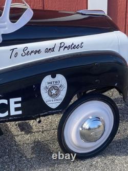 Vintage Police No 54 Metro City's Finest Patrol Metal Pedal Car by Instep