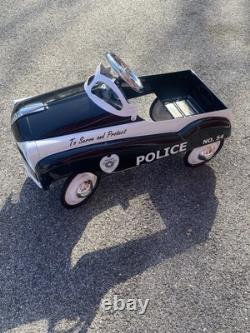Vintage Police No 54 Metro City's Finest Patrol Metal Pedal Car by Instep