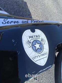 Vintage Police No 54 Metro City's Finest Patrol Metal Pedal Car by Instep