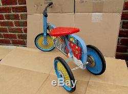 Vintage Police Policeman Toy Childs Tricycle Trike Scooter Pedal Car type