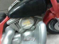 Vintage Power Wheels Red Flame Job Harley Davidson Motorcycle (g100)
