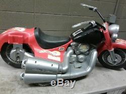 Vintage Power Wheels Red Flame Job Harley Davidson Motorcycle (g100)