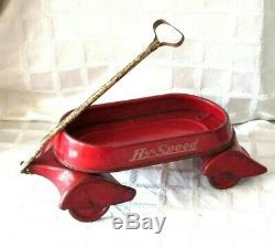 Vintage Pressed Steel- Hy-speed Airflow Skippy Teardrop Streamline Wagon-18 Toy