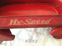 Vintage Pressed Steel- Hy-speed Airflow Skippy Teardrop Streamline Wagon-18 Toy