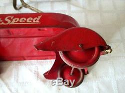 Vintage Pressed Steel- Hy-speed Airflow Skippy Teardrop Streamline Wagon-18 Toy