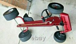 Vintage RADIO FLYER Chain Drive Pedal RED Race Car 35 long