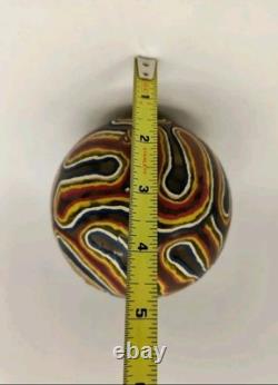 Vintage RARE 1980s Giant Solid Rubber Super Bouncy Ball Toy 4 Multicolor Swirl
