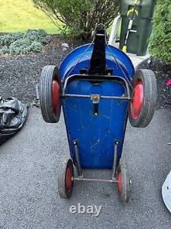 Vintage RARE Blue-Ball Bearing FlyerBlue Metal Wagon -Gulf