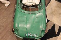 Vintage RARE Jaguar E-Type Plastic Pedal Car Sports Car Steel Wheels