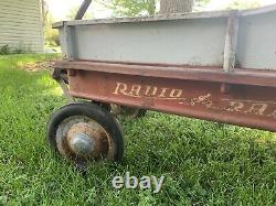 Vintage RARE Radio Rancher Pull Wagon With All 4 Sides