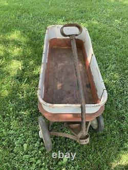 Vintage RARE Radio Rancher Pull Wagon With All 4 Sides
