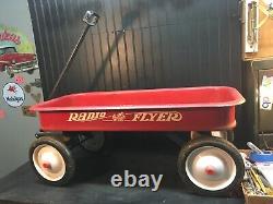 Vintage Radio Flyer 18 Red Pull Wagon Lightly Used 35x16 x 4in