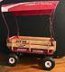 Vintage Radio Flyer All Terrain Wooden Wagon with Canopy and Pad Excellent
