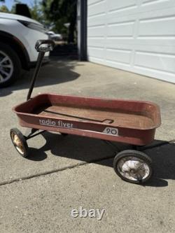 Vintage Radio Flyer Model 90 Red Wagon Steel Metal