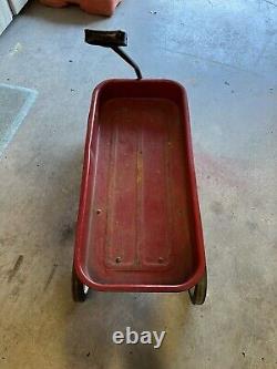 Vintage Radio Flyer Model 90 Red Wagon Steel Metal
