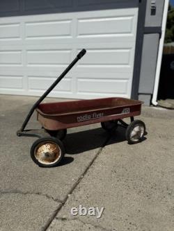 Vintage Radio Flyer Model 90 Red Wagon Steel Metal