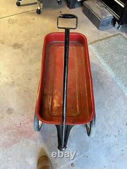 Vintage Radio Flyer Model 90 Red Wagon Steel Metal