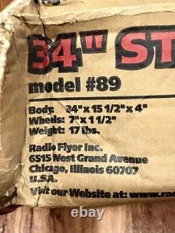 Vintage Radio Flyer Red Steel 34 Wagon Model 89 Brand New in the Original Box