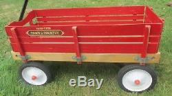 Vintage Radio Flyer Town & Country Kids Wooden Wood Wagon 1980s
