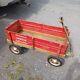 Vintage Radio Flyer Town & Country Red Wood Wagon EUC