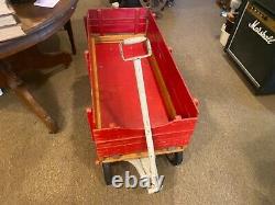 Vintage Radio Flyer Town and Country Wagon rare model silver slotted wheels