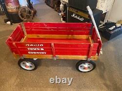 Vintage Radio Flyer Town and Country Wagon rare model silver slotted wheels