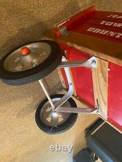 Vintage Radio Flyer Town and Country Wagon rare model silver slotted wheels