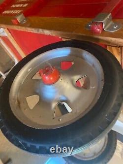 Vintage Radio Flyer Town and Country Wagon rare model silver slotted wheels