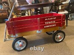 Vintage Radio Flyer Town and Country Wagon rare model silver slotted wheels