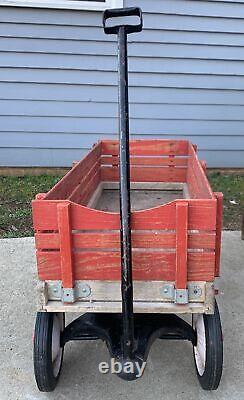 Vintage Radio Flyer Town and Country Wooden Wagon Aged But Good Condition