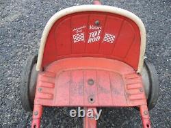 Vintage Rare 1960's Original Murray Red Tot Rod Metal Pedal Car Boys Youth Toy