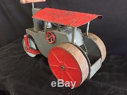 Vintage Rare Keystone 60 Ride On Steel Steam Roller Toy, In Original MARX