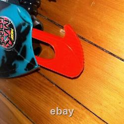 Vintage Rare NERF Max Force Manta Ray Blaster 1995 Aqua Black WORKS (NO DARTS)