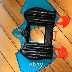Vintage Rare NERF Max Force Manta Ray Blaster 1995 Aqua Black WORKS (NO DARTS)