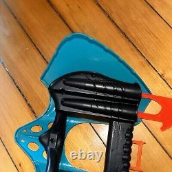 Vintage Rare NERF Max Force Manta Ray Blaster 1995 Aqua Black WORKS (NO DARTS)
