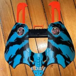 Vintage Rare NERF Max Force Manta Ray Blaster 1995 Aqua Black WORKS (NO DARTS)