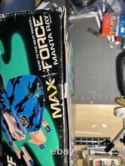 Vintage Rare NERF Max Force Manta Ray Blaster 1995 Fully Functional Nine Darts