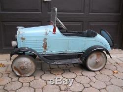 Vintage Rare Original Steelcraft 1920's 1930's Ford Chevy Roadster Pedal Car