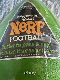 Vintage Rare Parker Brothers Official Green Nerf Football Made In USA NEW SEALED