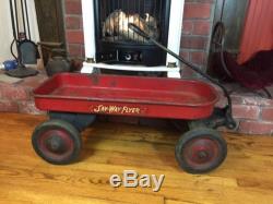 Vintage Rare Red Sav Way Flyer Wagon Radio Flyer Sav Way Detroit Michigan